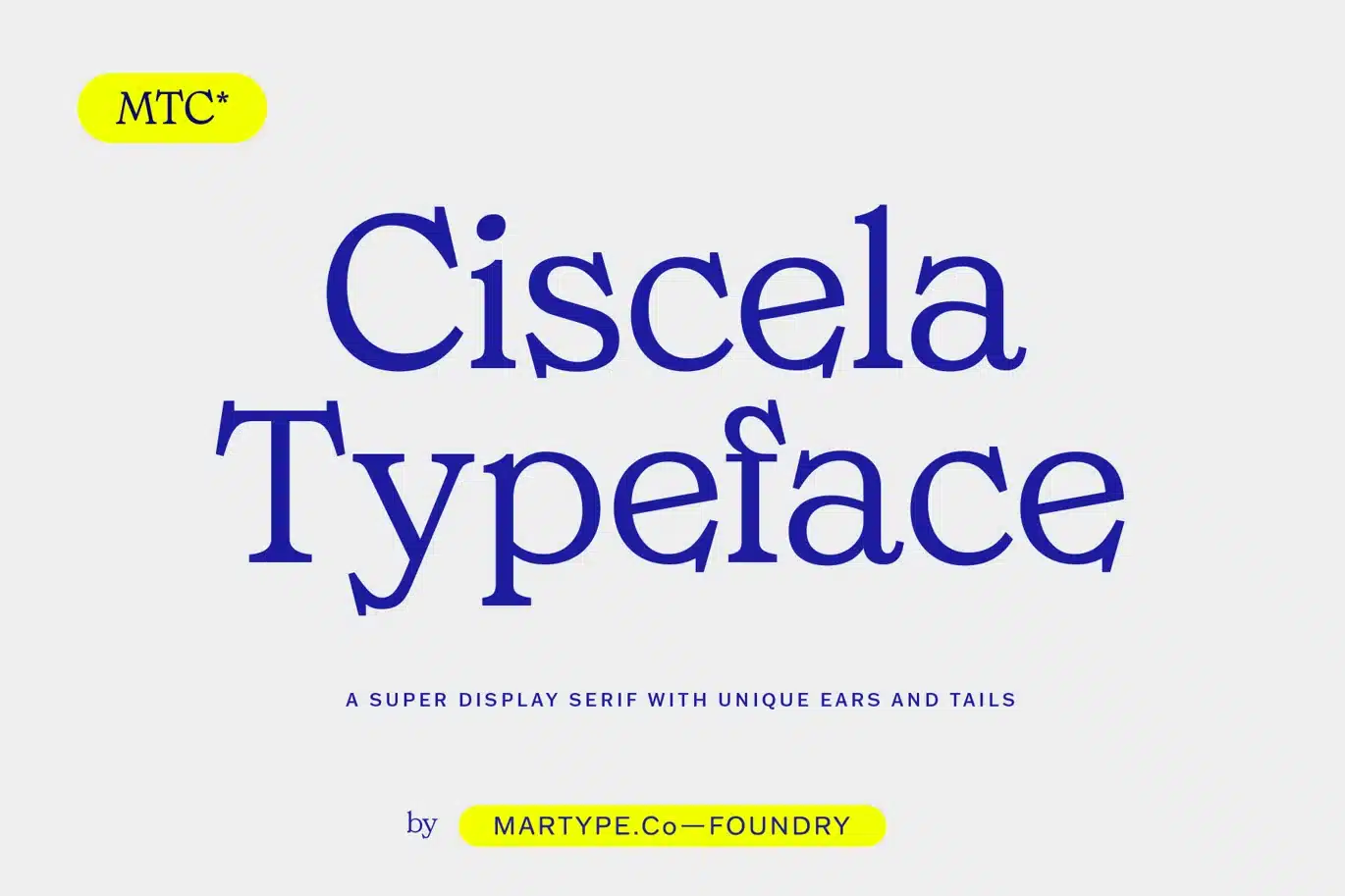 Ciscela – Unique Serif Display Font font preview