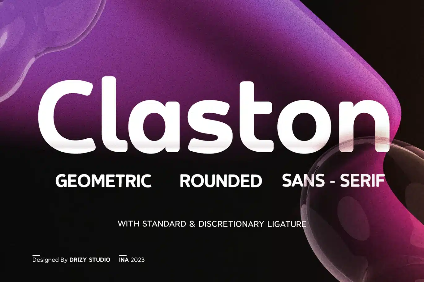 Claston – Geometric Rounded Font font preview