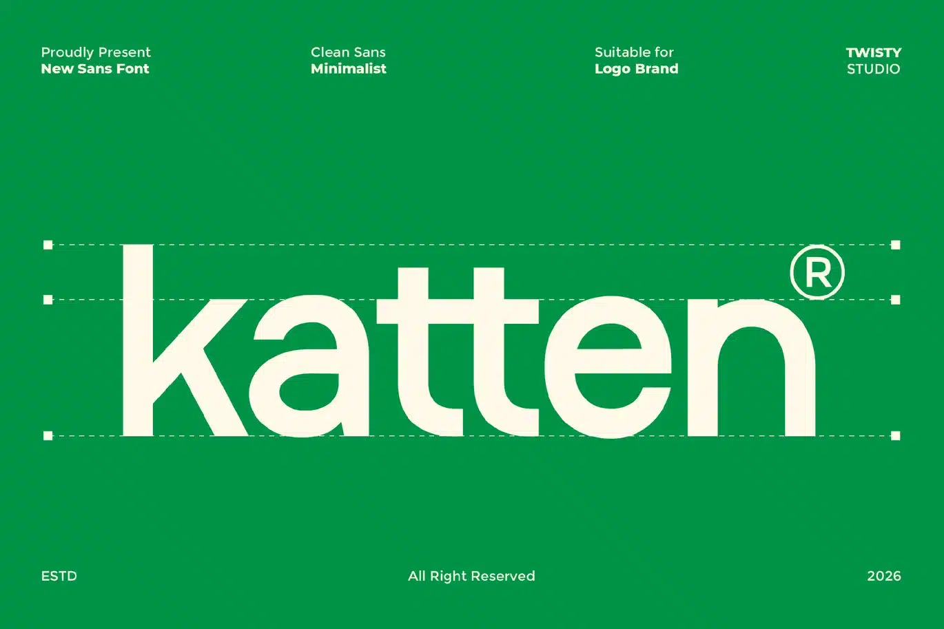 Clean Minimalist Sans Serif Font – Katten font preview
