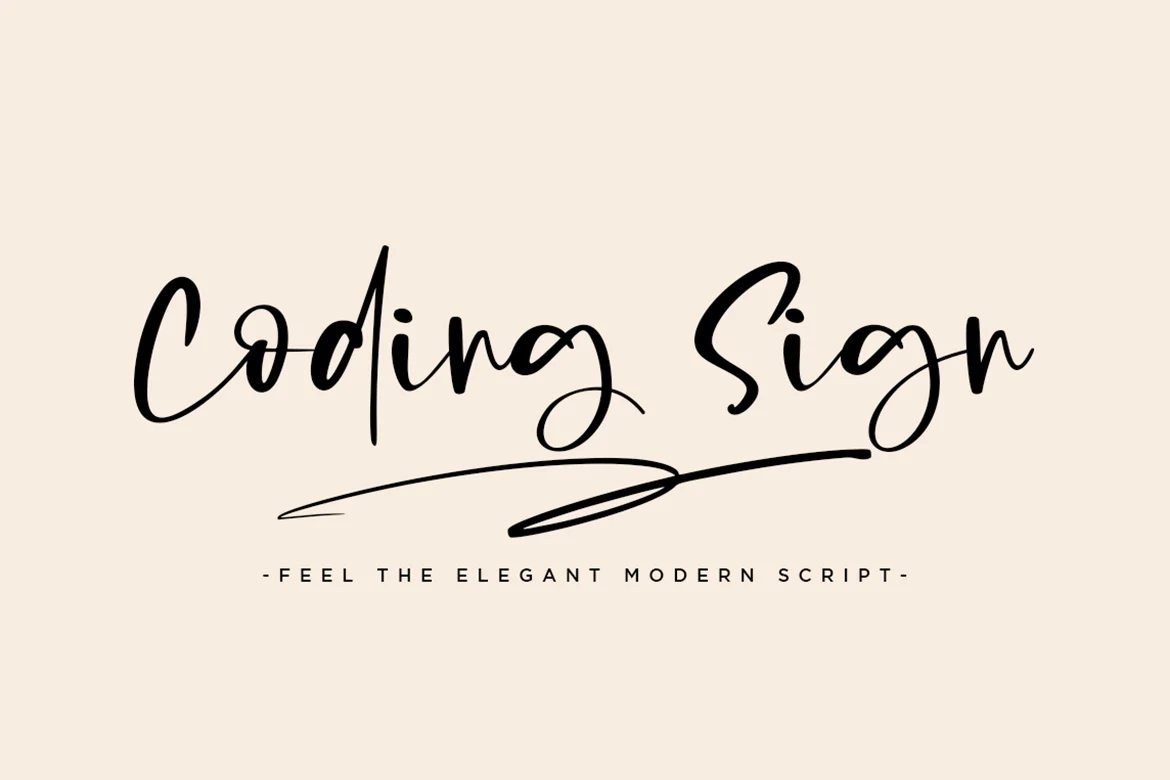 Coding Sign Font font preview