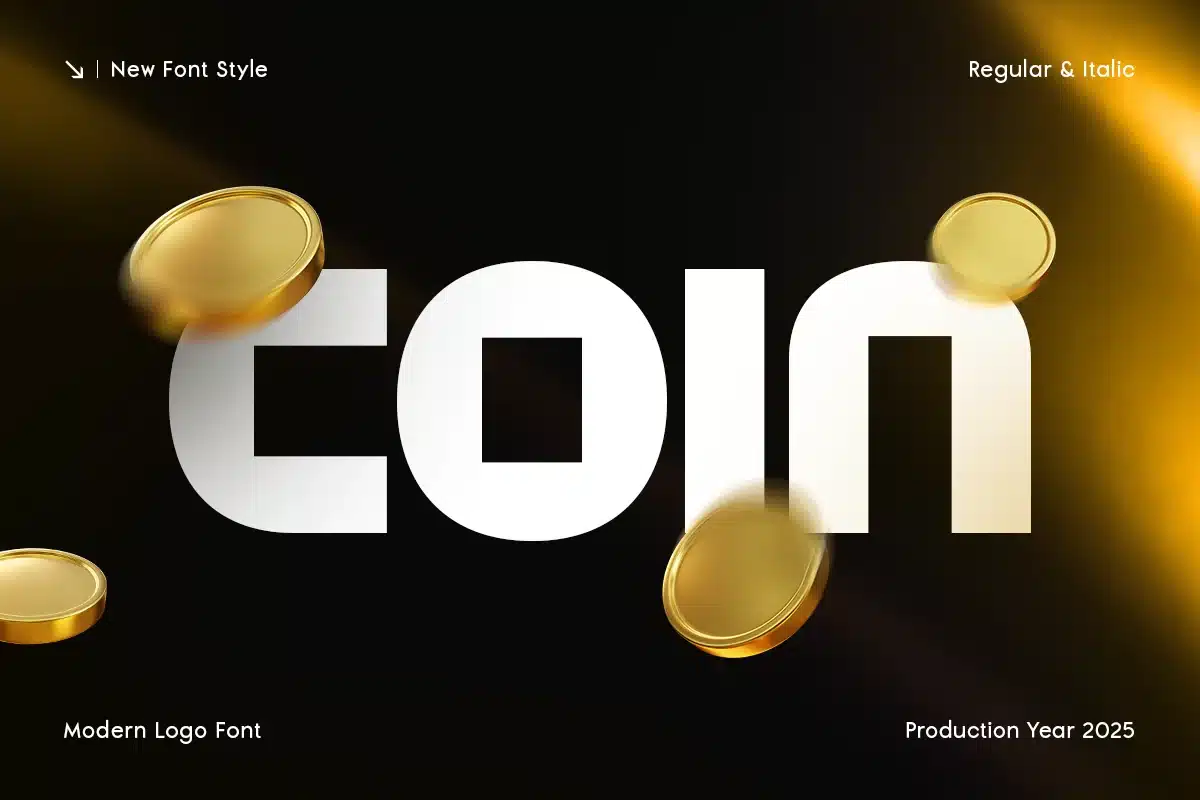 Coin – Modern Logo Font font preview