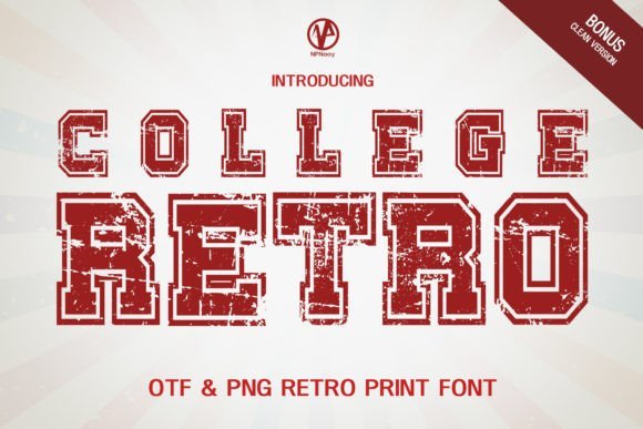 College Retro Font font preview