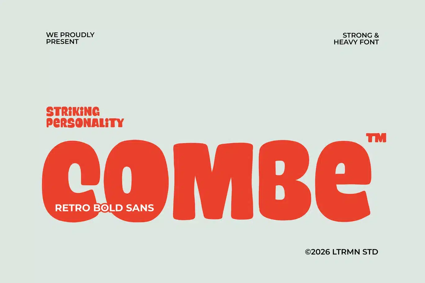 Combe – Retro Bold Sans Font font preview