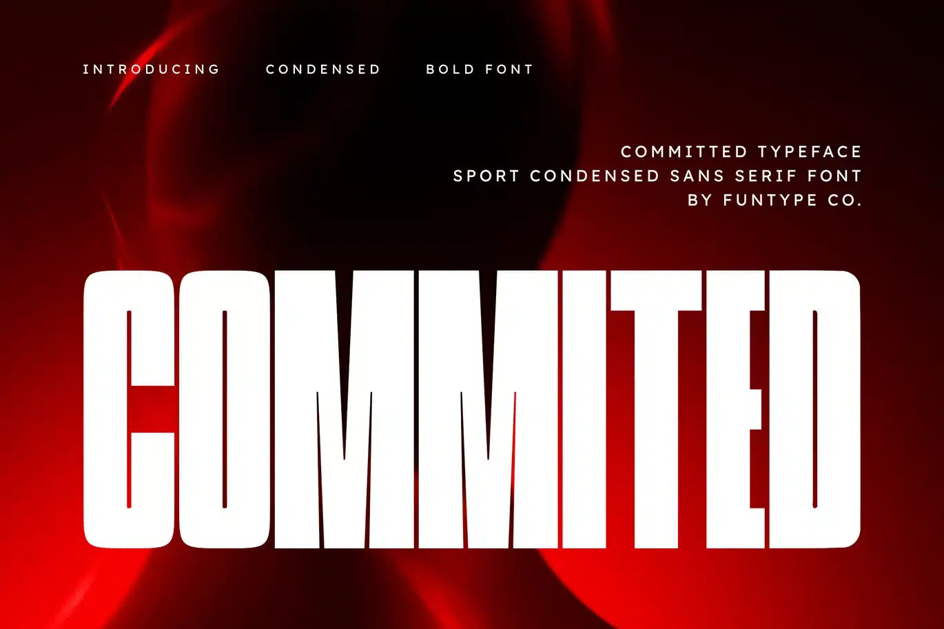 Committed – Sport Condensed Sans Serif Font font preview