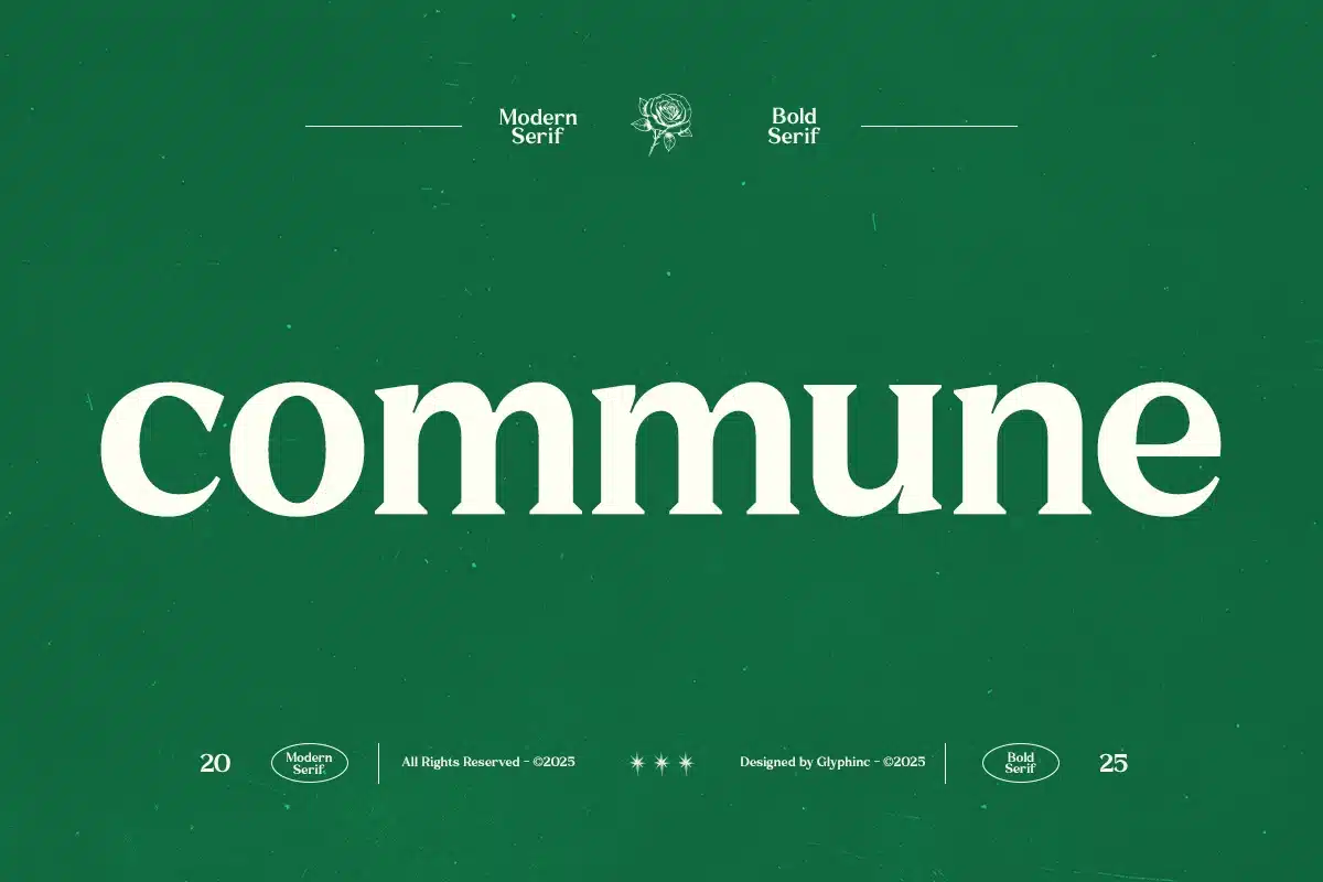 Commune – Modern Inktrap Serif Font font preview