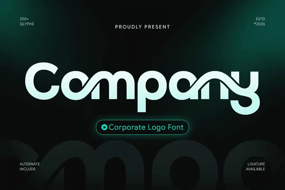 Company – Corporate Logo Font font preview