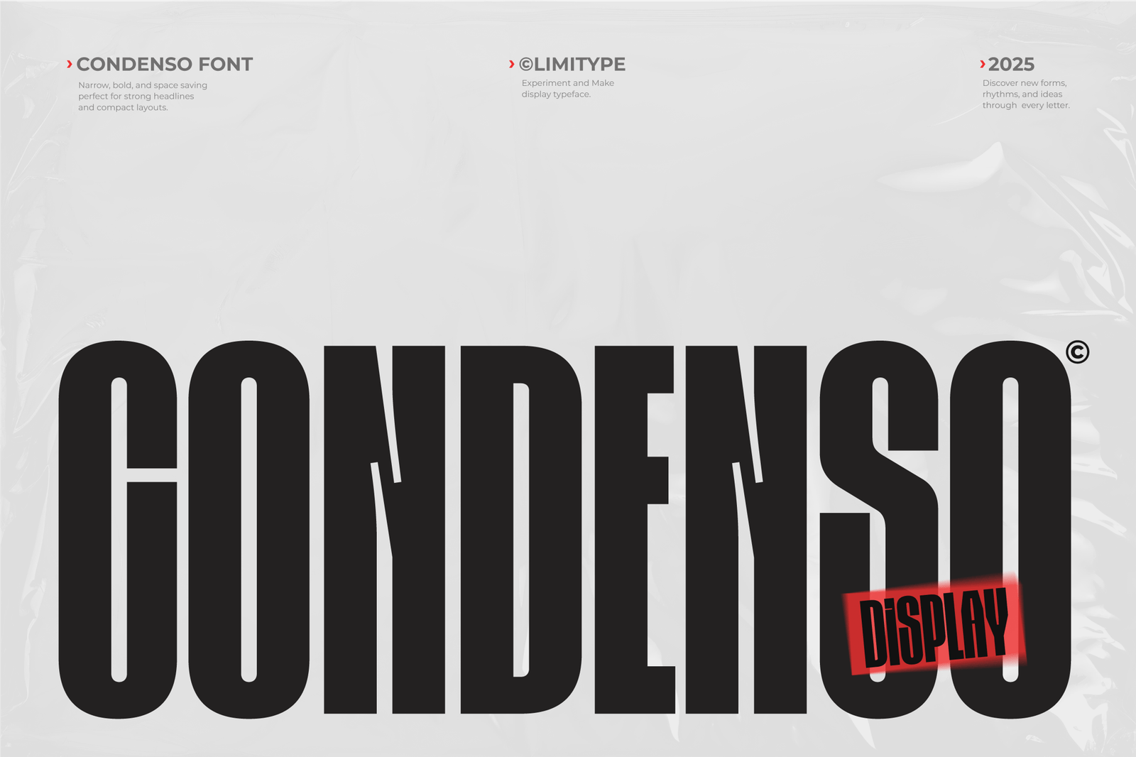 Condenso – Condensed Font font preview