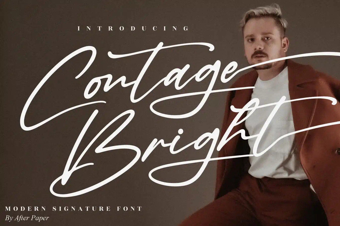 Contage Bright Modern Signature Font font preview