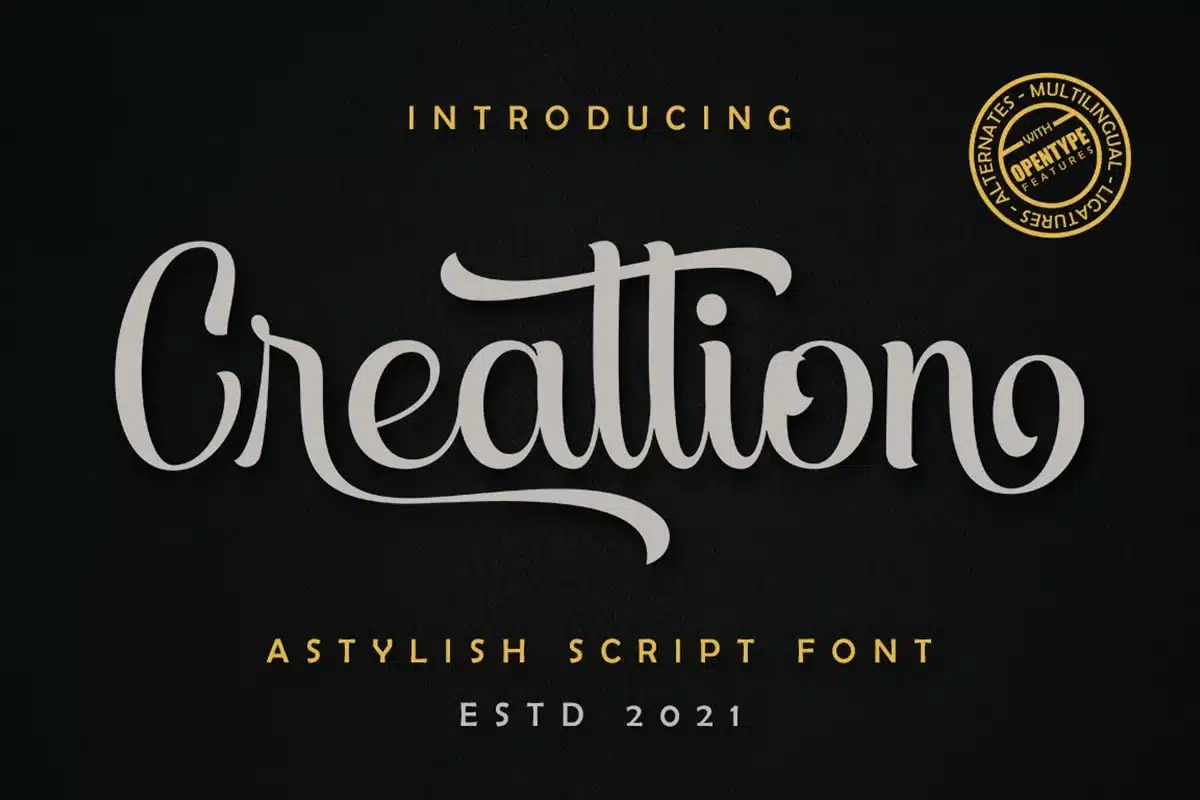 Creattion Font font preview