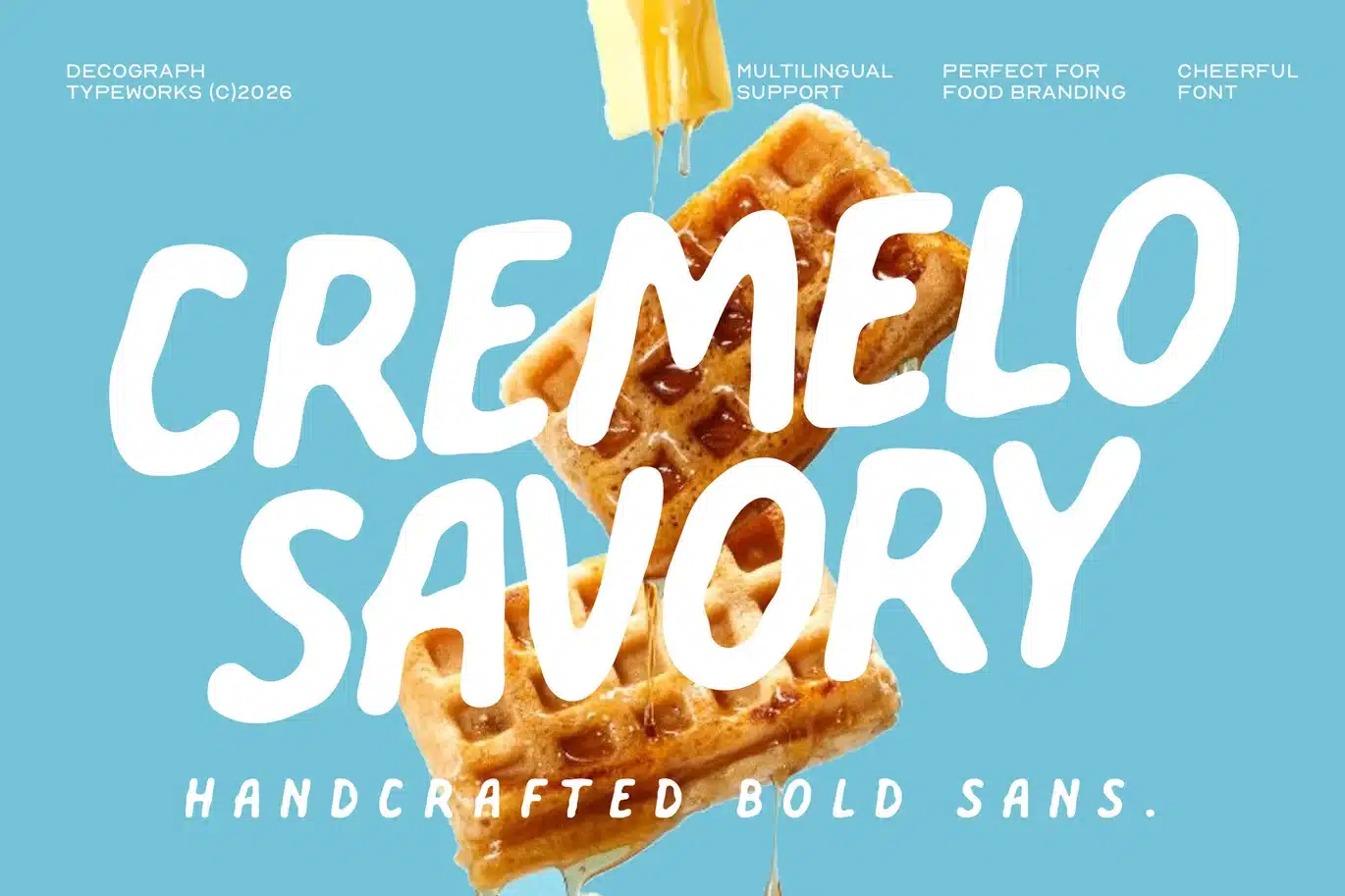 Cremelo Savory – Food Font font preview