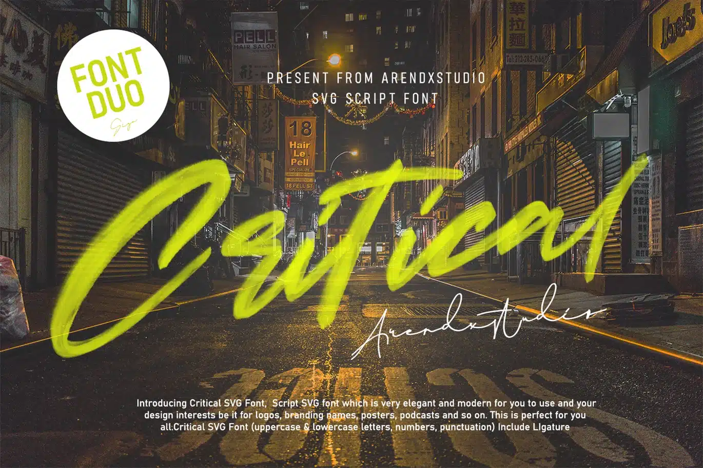 Critical SVG Font | Font Duo font preview