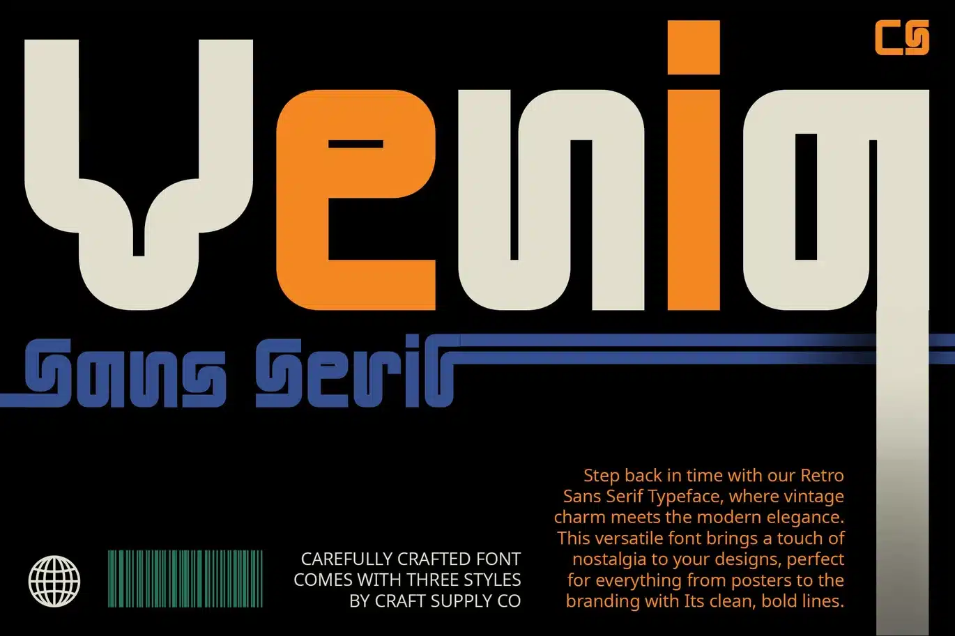 CS Venia – Retro Font font preview