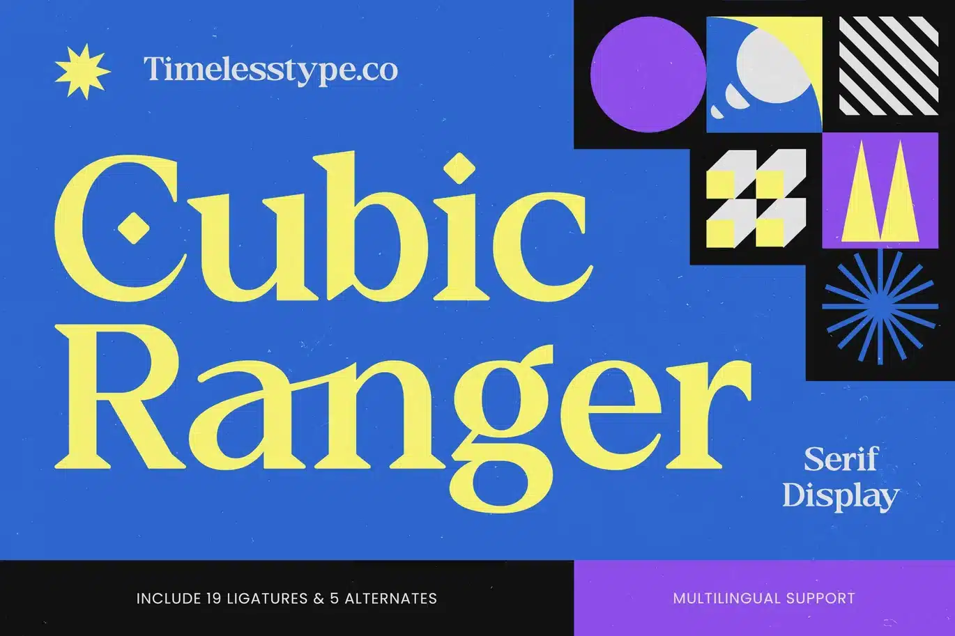 Cubic Ranger – Serif Display Font font preview