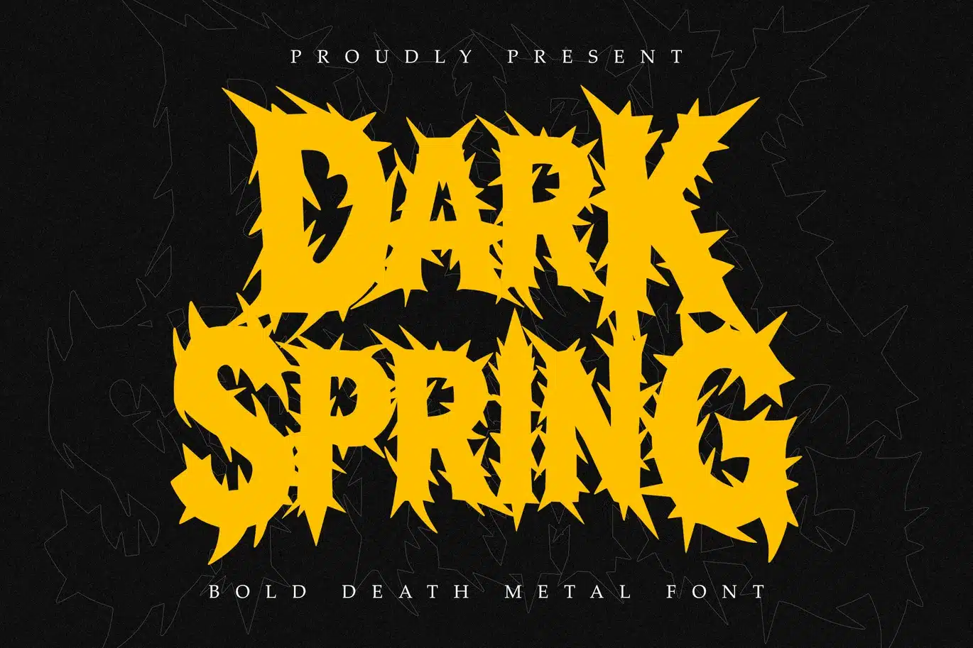 Dark Spring – Bold Death Metal Font font preview
