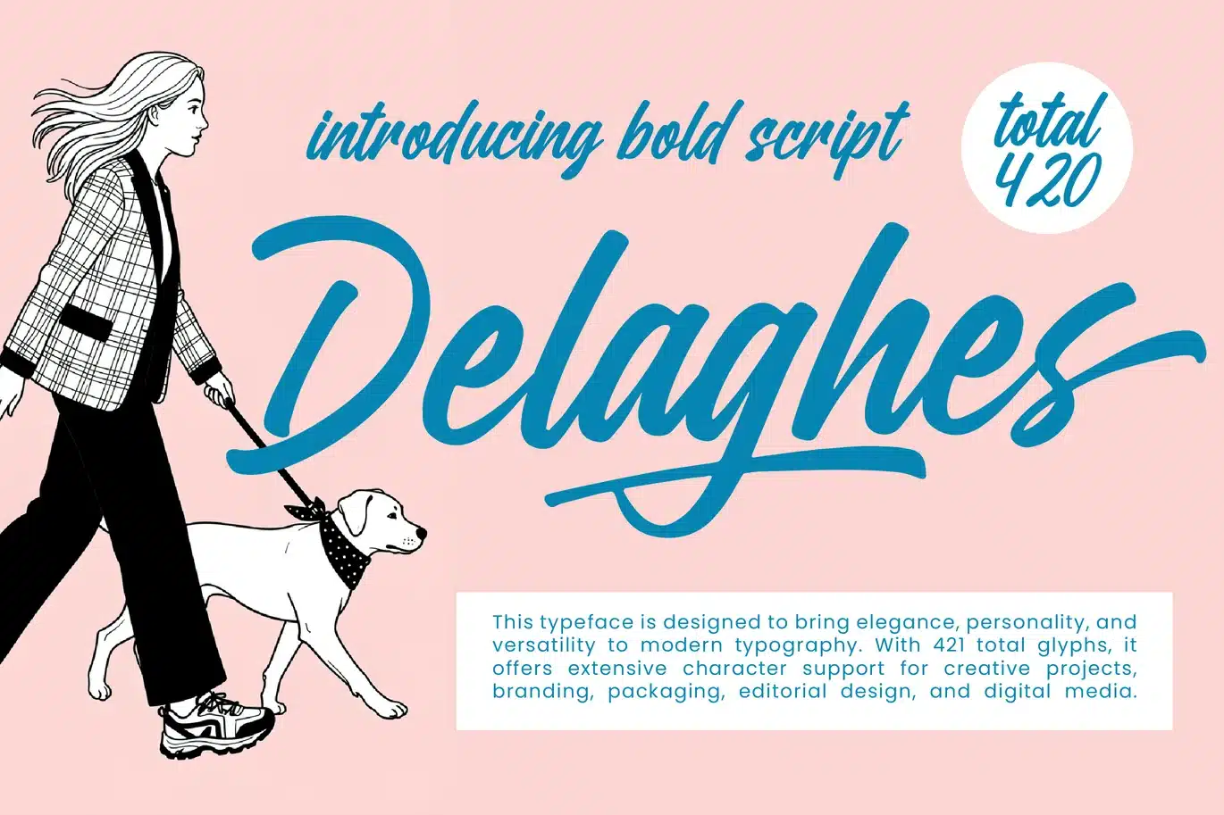 Delaghes – Bold Script Font font preview