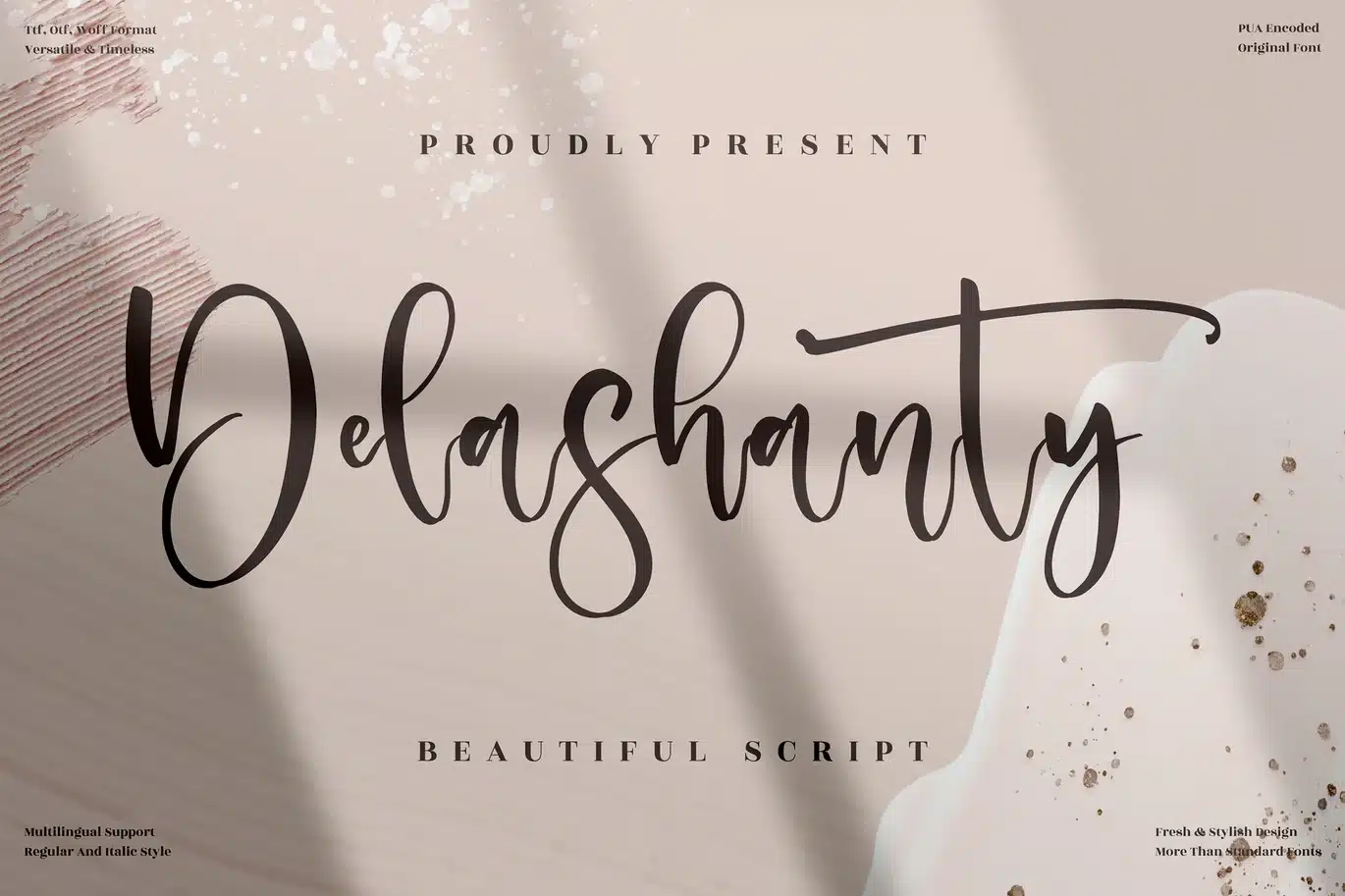 Delashanty Beautiful Script Font font preview