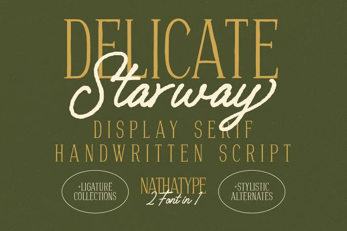 Delicate Starway – Handwritten Font Duo font preview