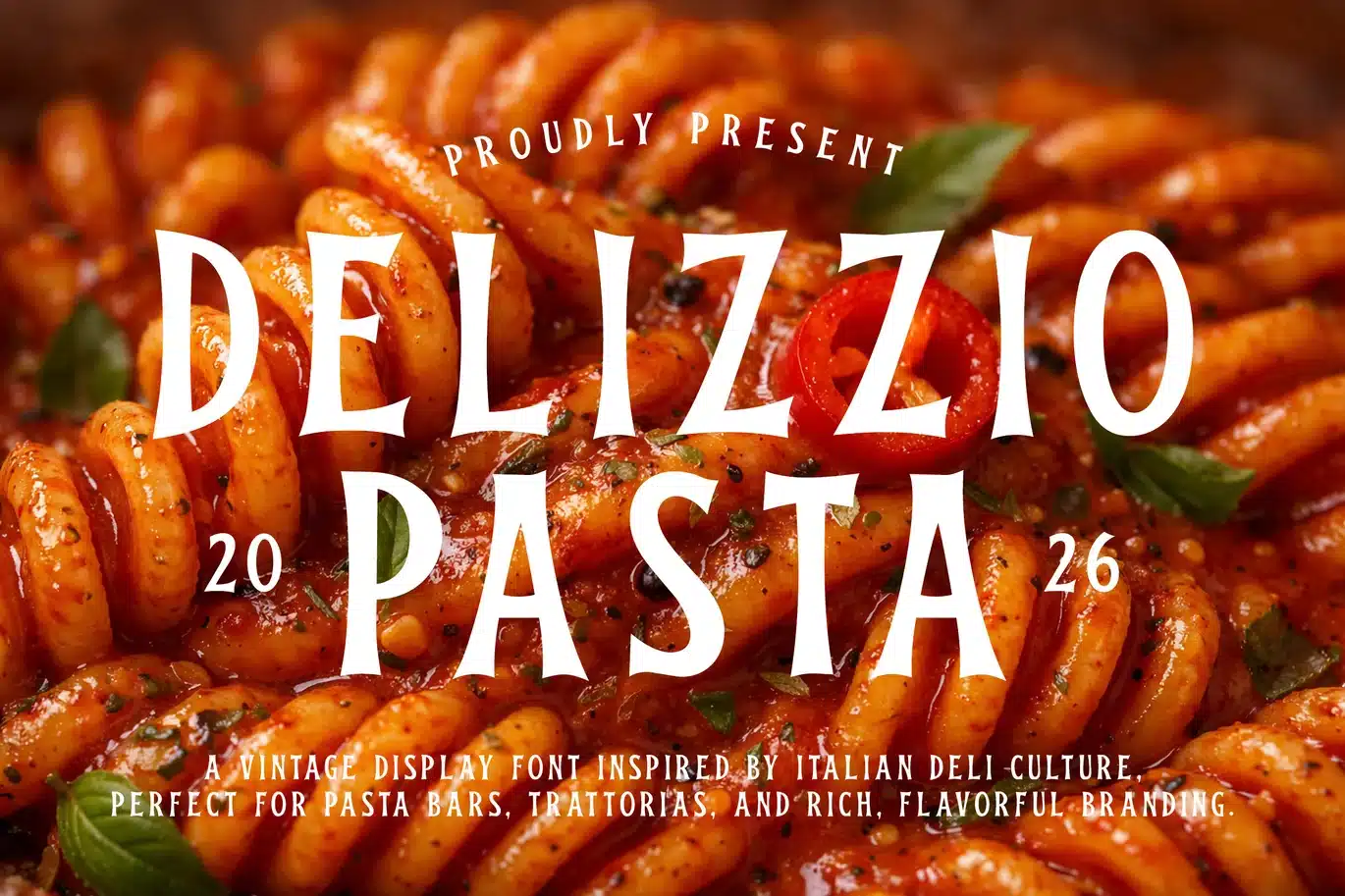 Delizzio Pasta – Food Vintage Display Font font preview