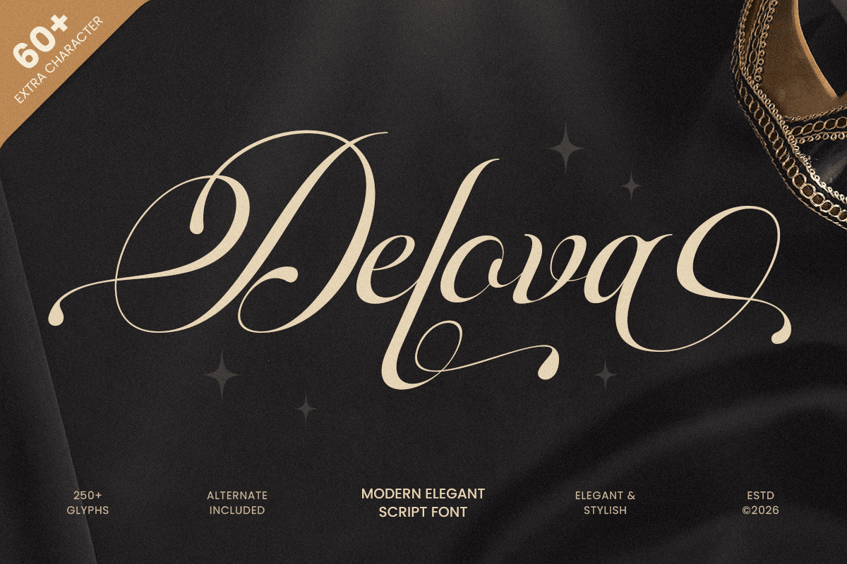 Delova – Modern Elegant Script Font font preview