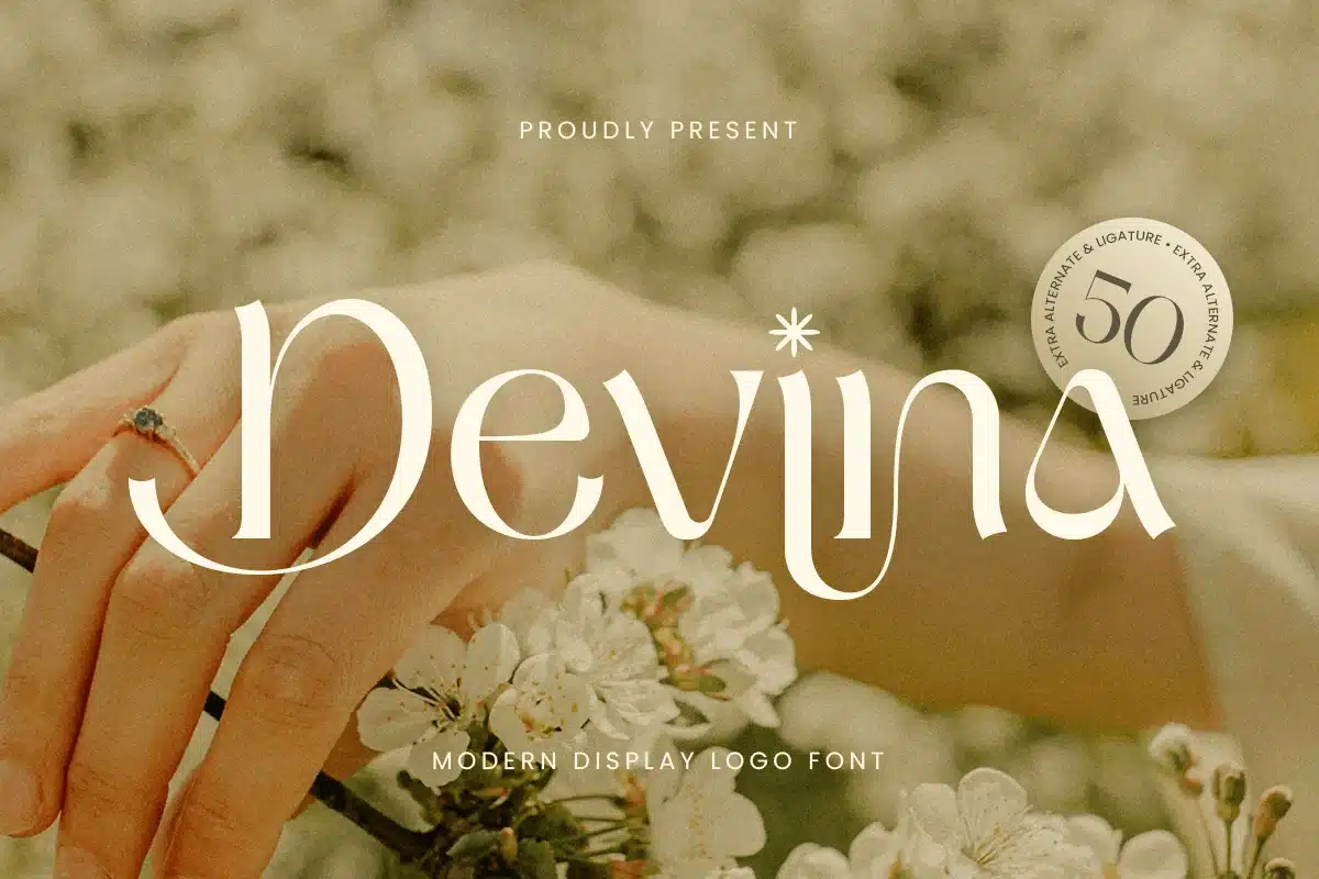 Devina – Modern Display Logo Font font preview