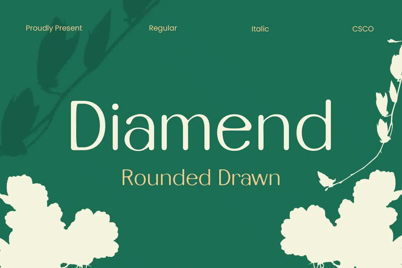 Diamend Rounded Drawn Font font preview