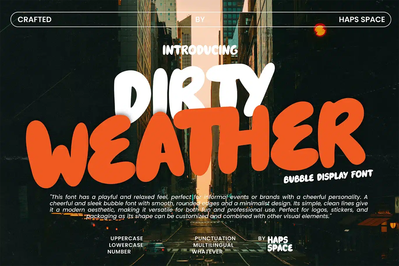 Dirty Weather Bubble Display Font font preview