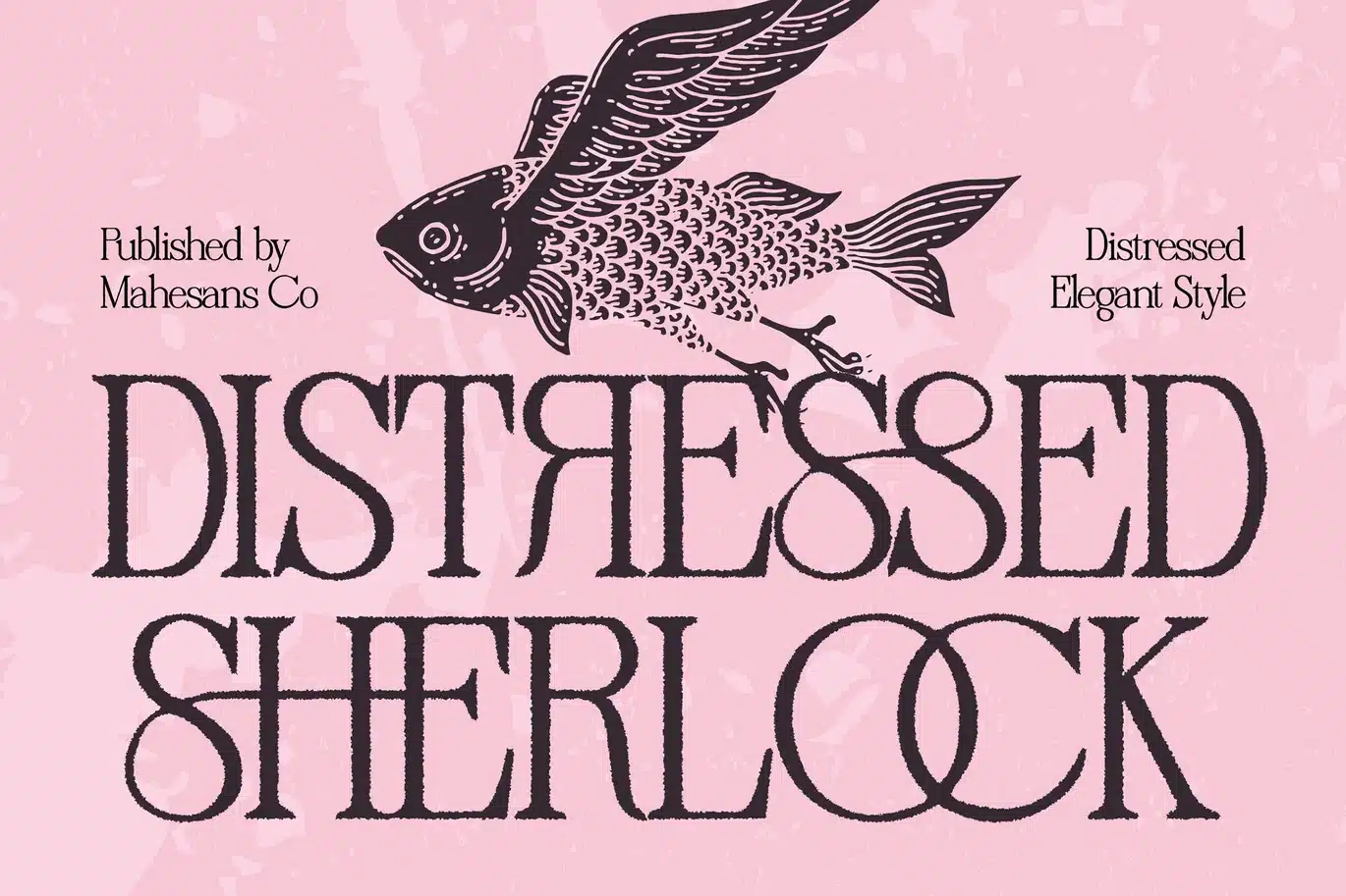 Distressed Sherlock – Elegant Serif Font font preview