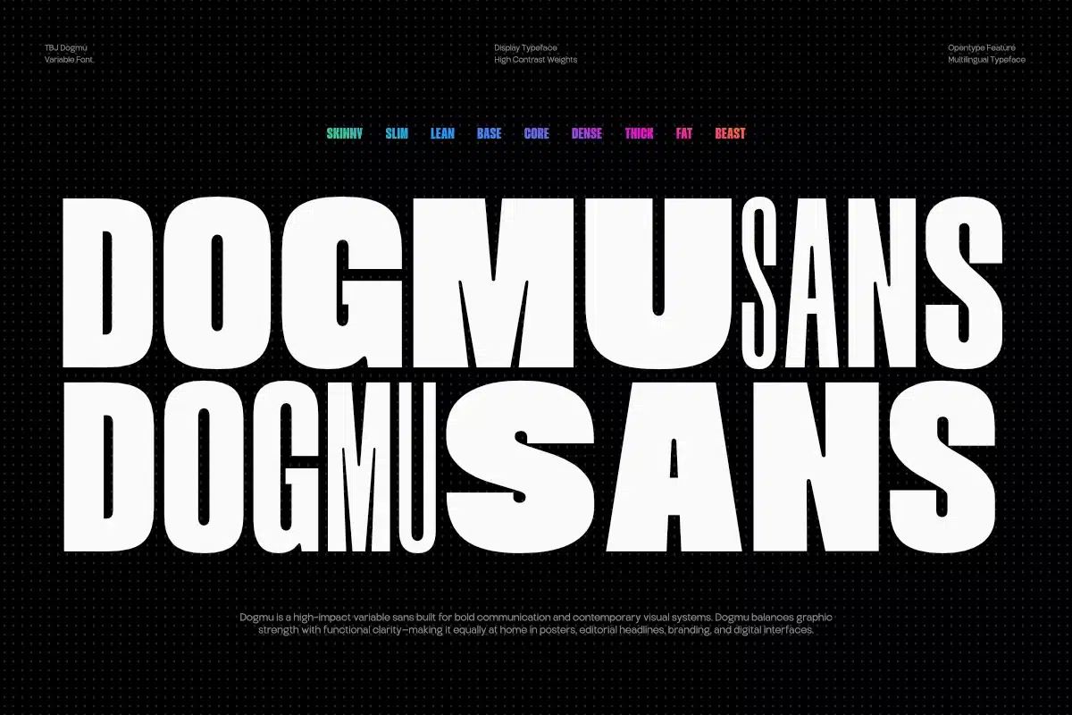 Dogmu Bold Power Sans Serif Font font preview
