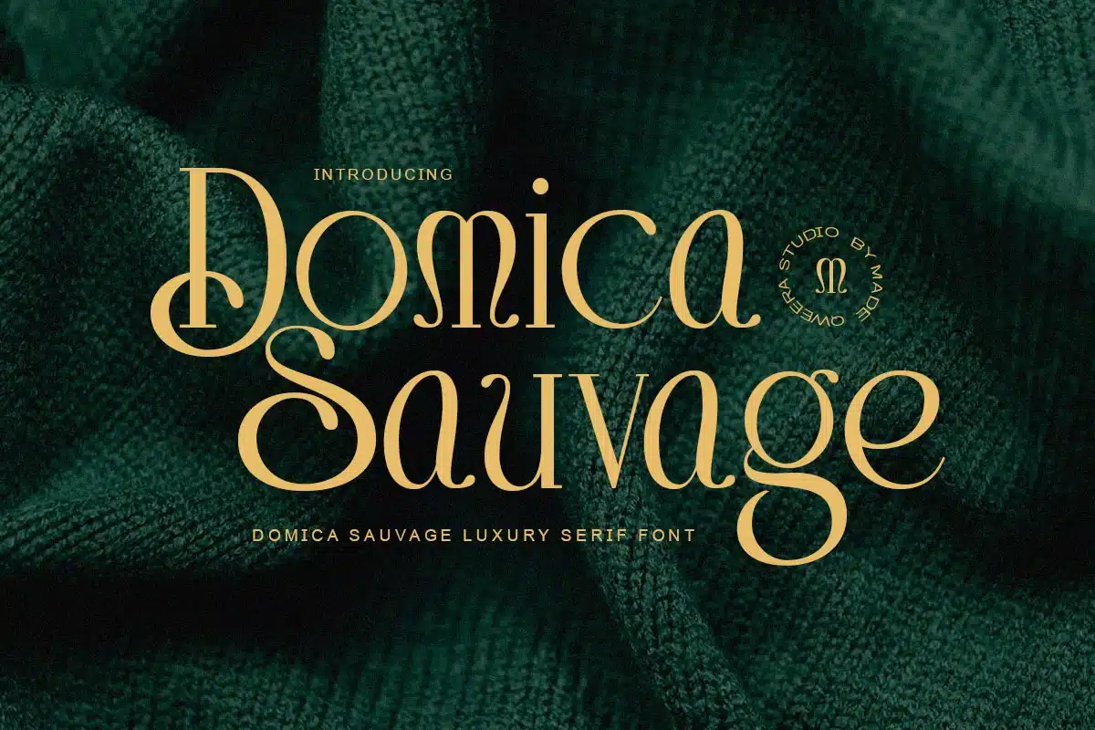 Domica Sauvage – Modern Elegant Luxury Logo Font font preview