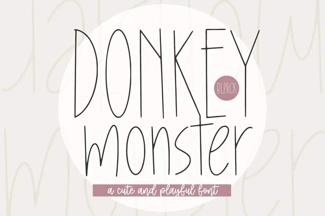 Donkey Monster – Cute & Playful Logo Font font preview
