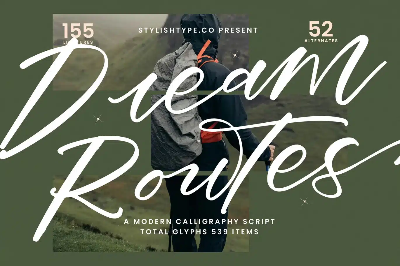 Dream Routes – Modern Calligraphy Script Font font preview