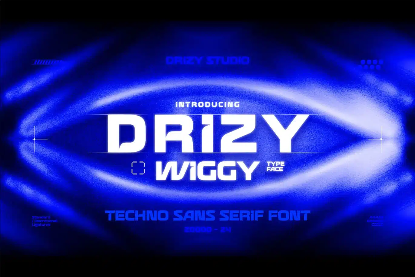 Drizy Wiggy – Techno Sans Serif Font font preview