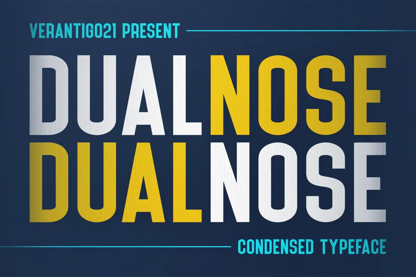 Dualnose Condensed Typeface Font font preview