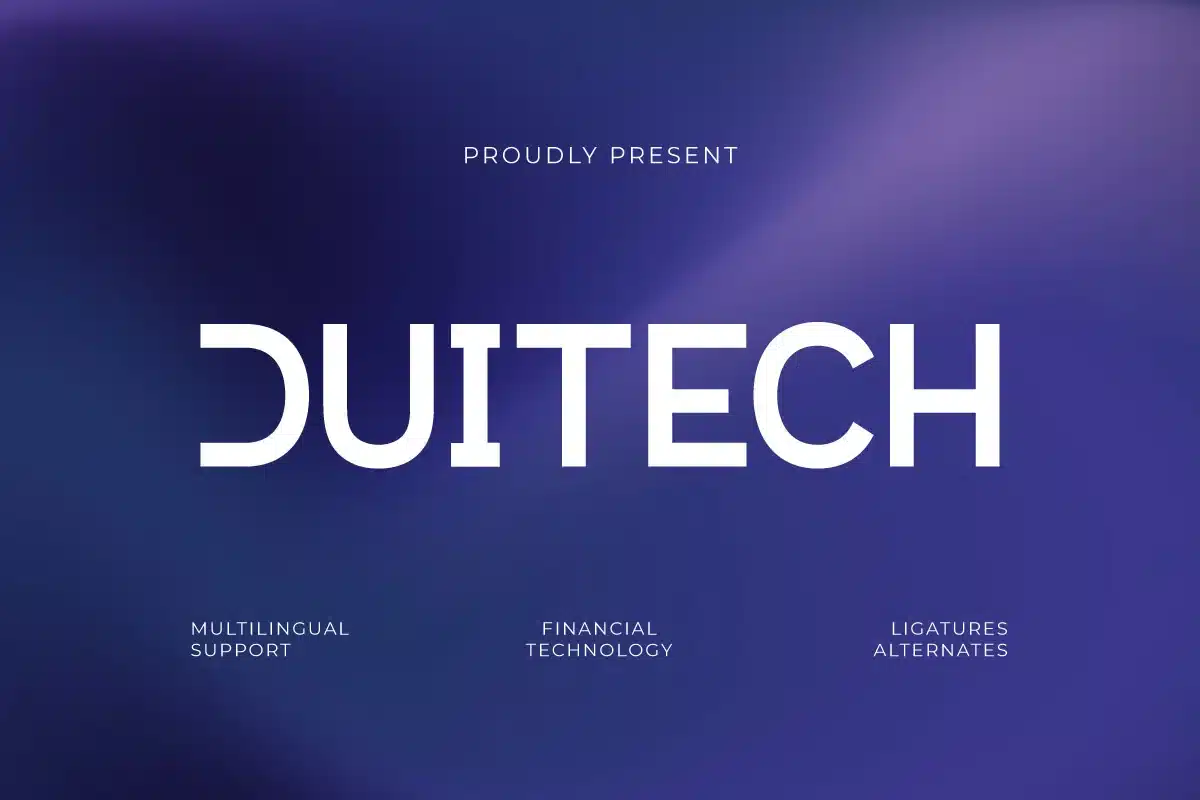 Duitech – Finance Technology Font font preview