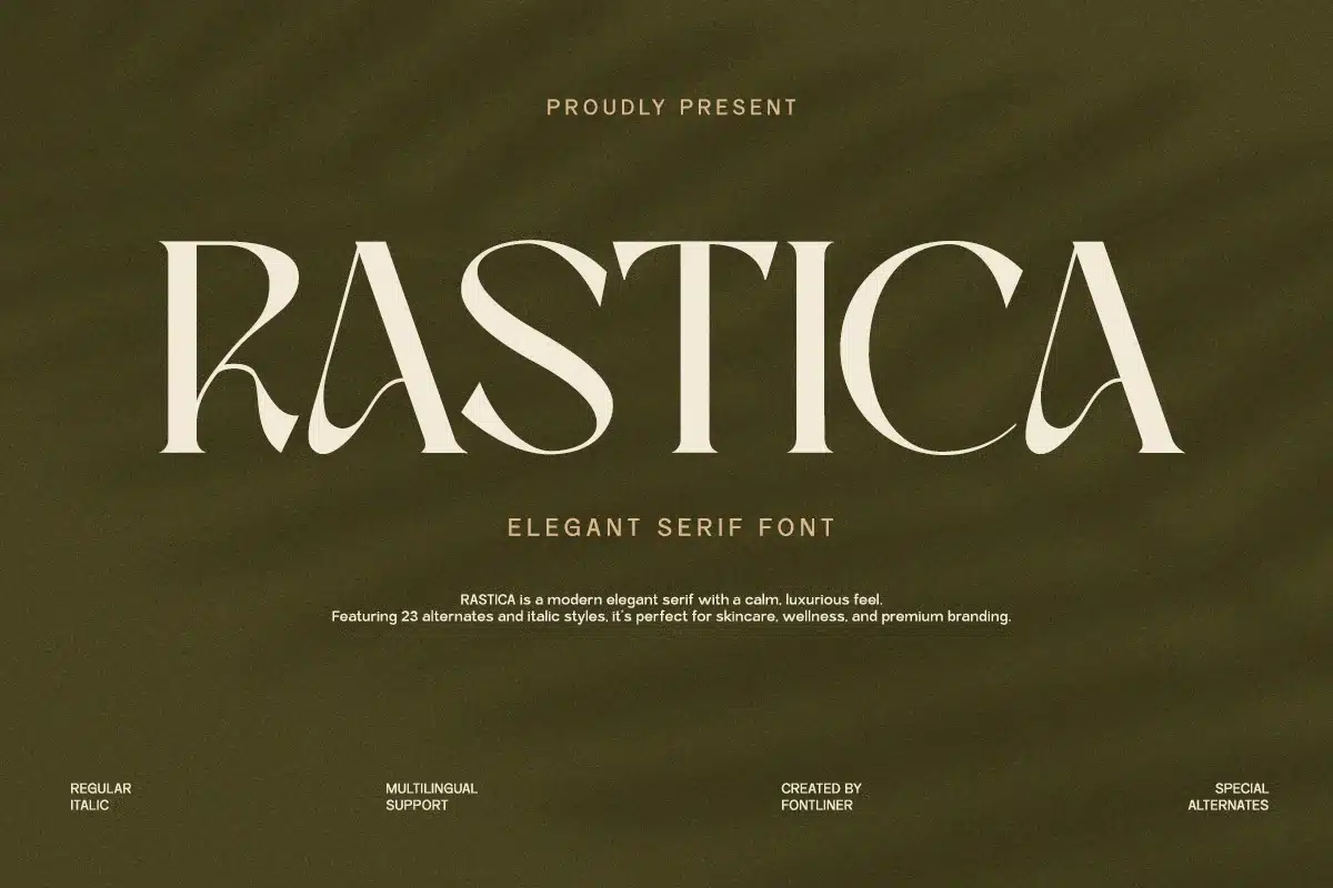Elegant Lavish Font – Rastica font preview