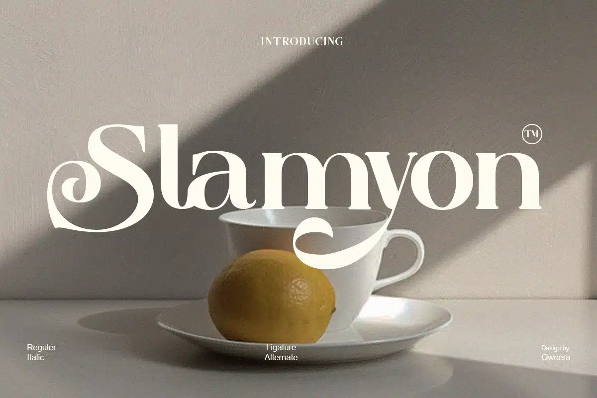 Elegant Modern Swash Serif – Slamyon Font font preview