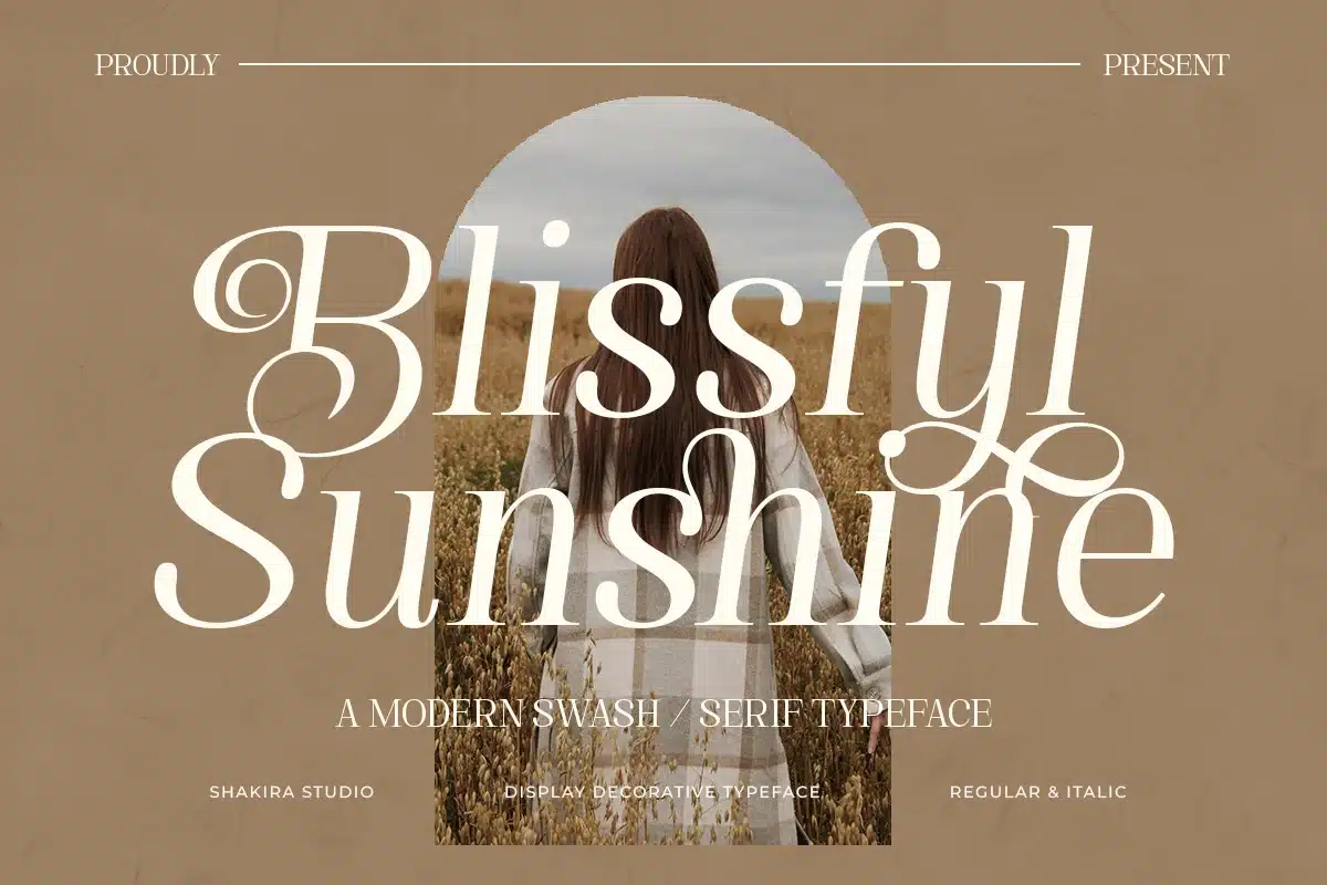 Elegant Stylish Swash Wedding – Blissful Sunshine Font font preview