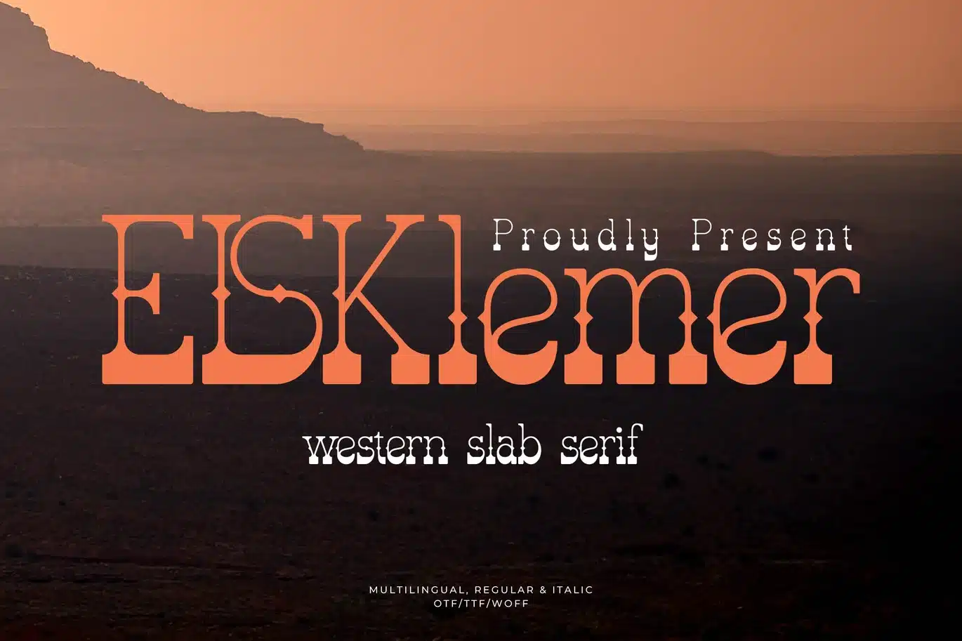 Elsklemer | Western Slab Serif Font font preview