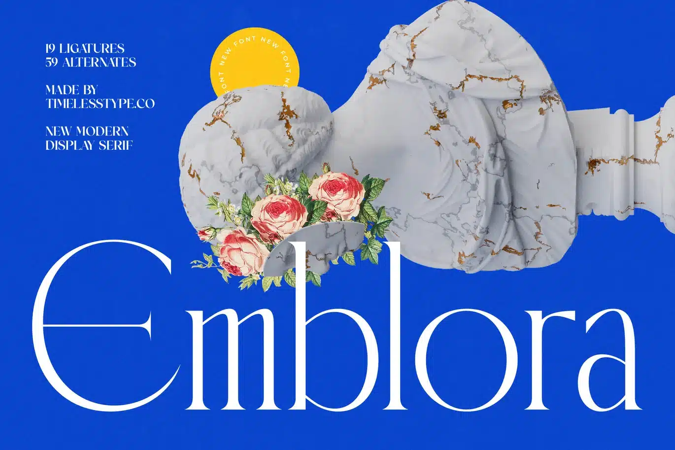 Emblora – Modern Display Serif Font font preview