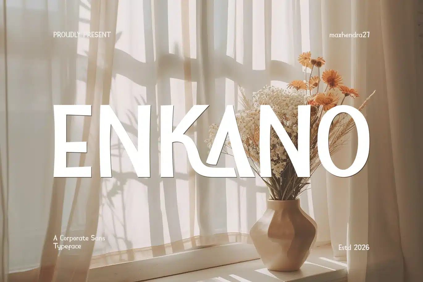Enkano – Modern Sans Display Font font preview