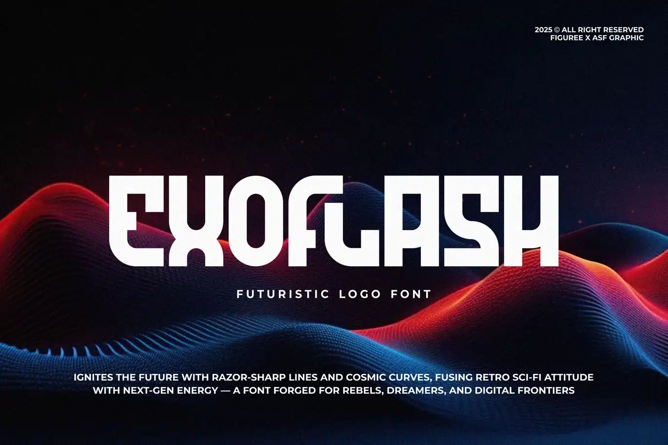 Exoflash – Futuristic Logo Font font preview