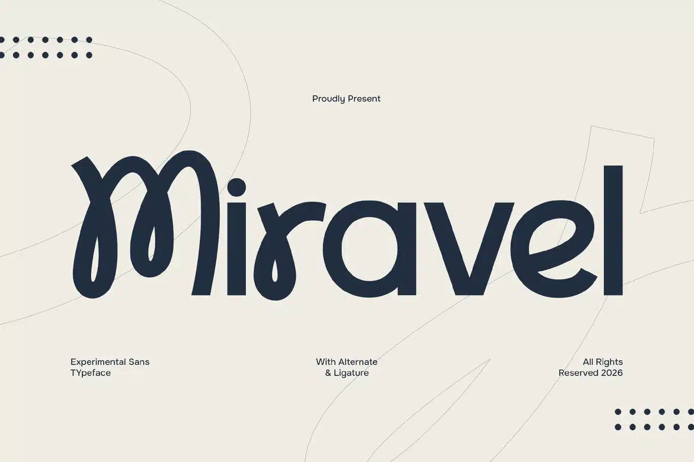 Experimental Sans Serif Font – Miravel font preview