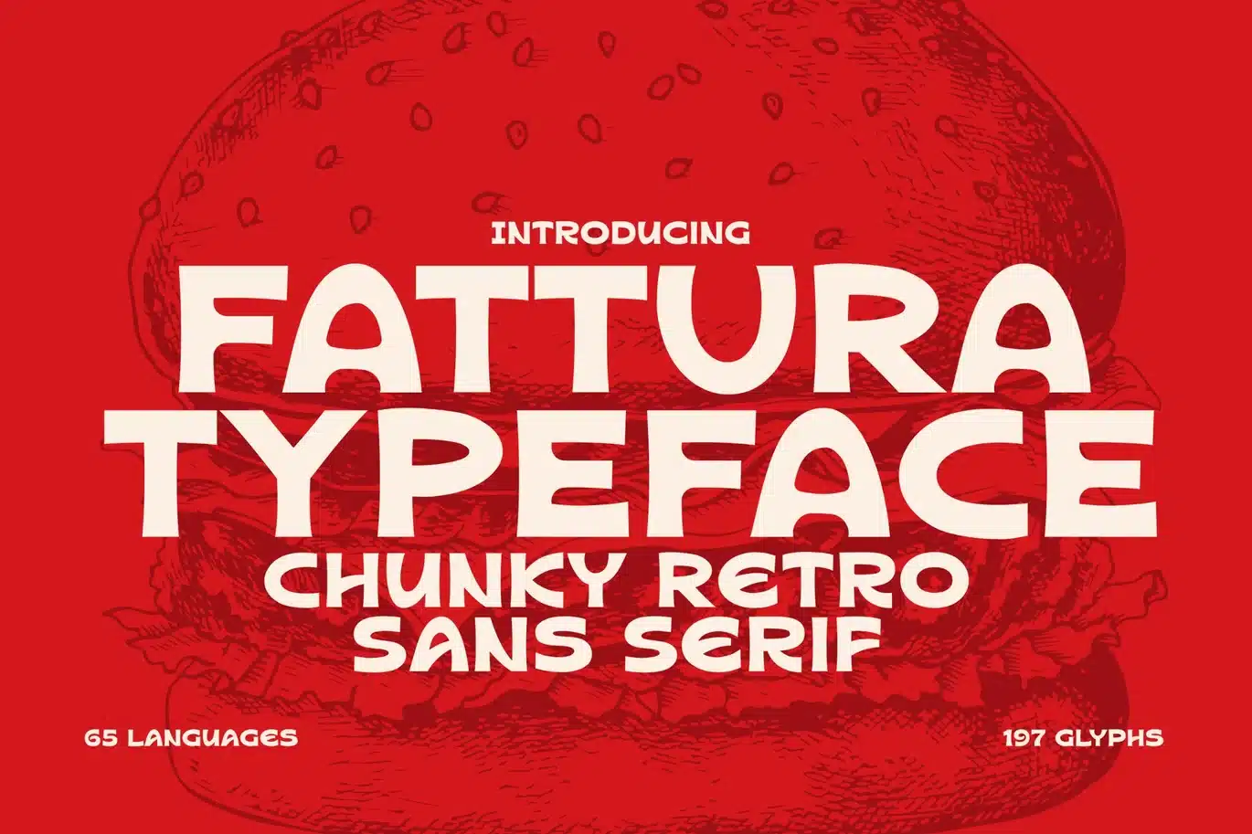 Fattura – Chunky Retro Food Typeface Font font preview
