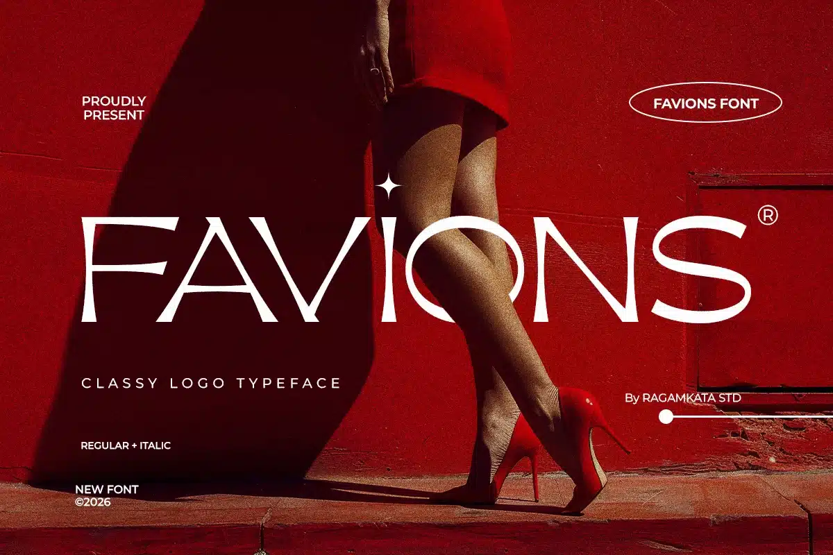 Favions – Classy Logo Typeface Font font preview