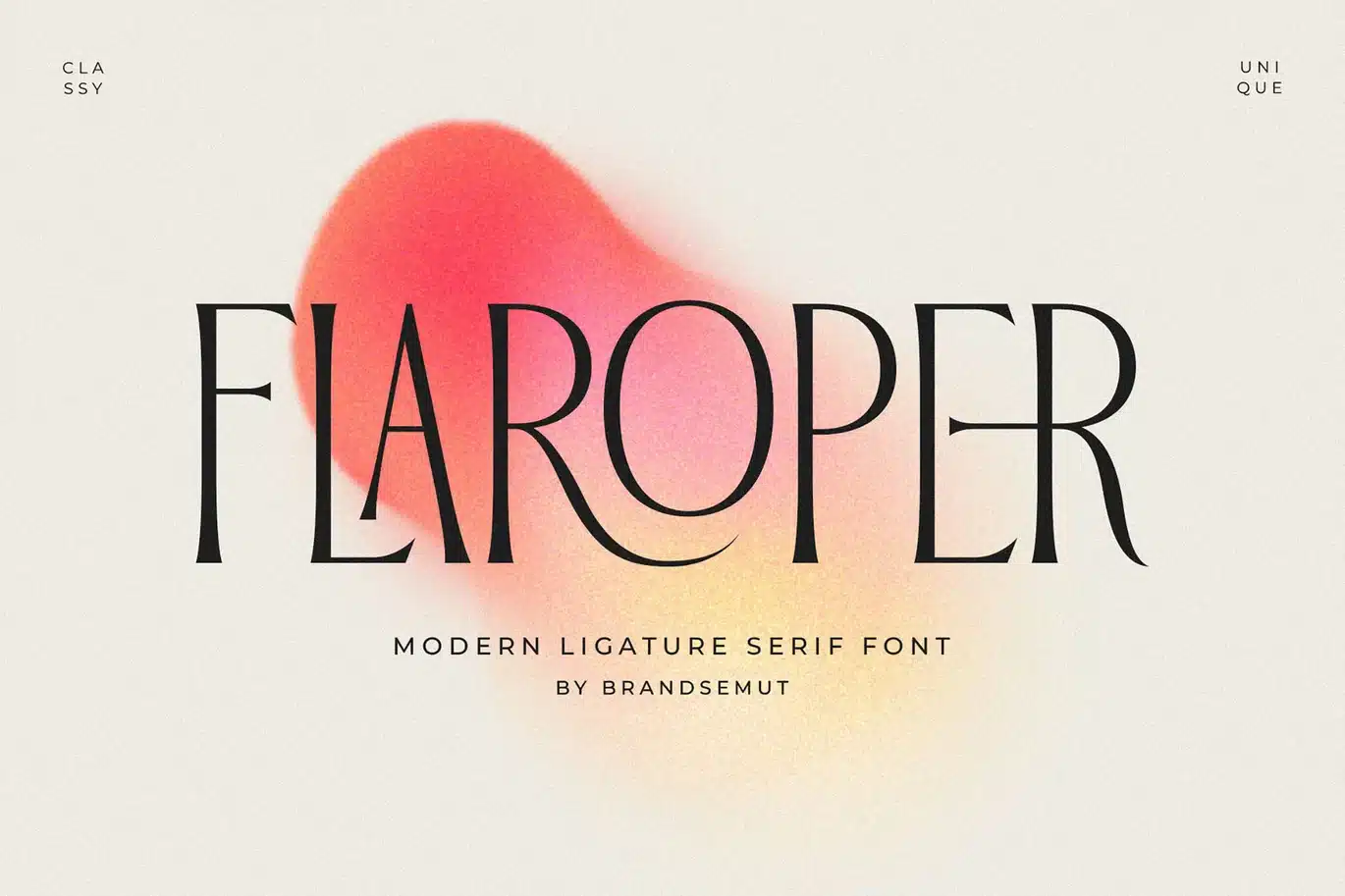 Flaroper || Modern Ligature Serif Font font preview