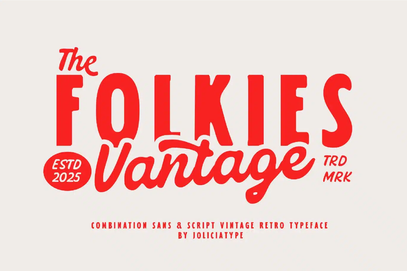 Folkies Vantage| Vintage Font Duo font preview
