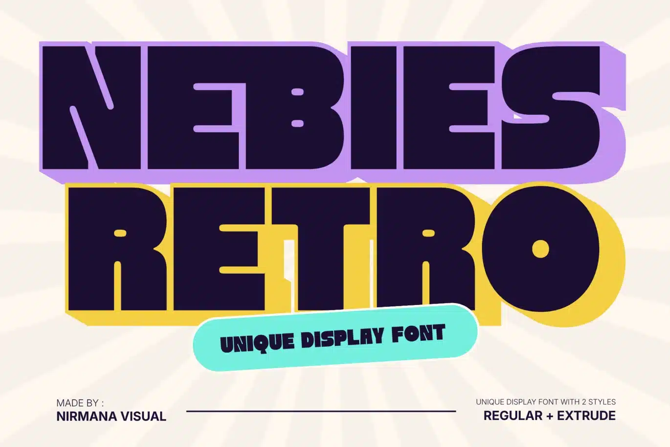 Food Font – Nebies Retro font preview