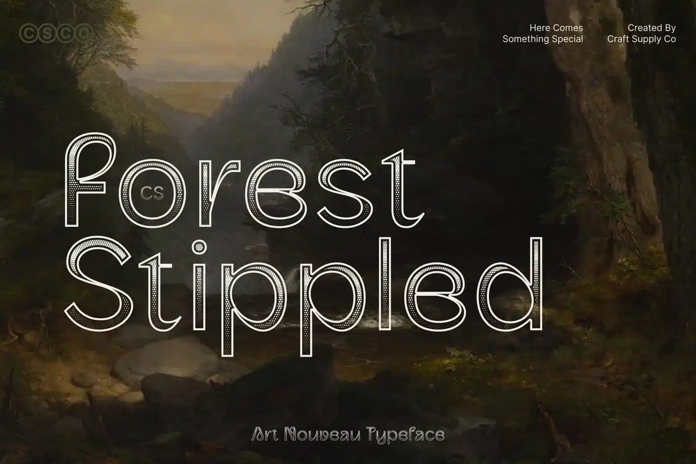 Forest Stippled Font font preview