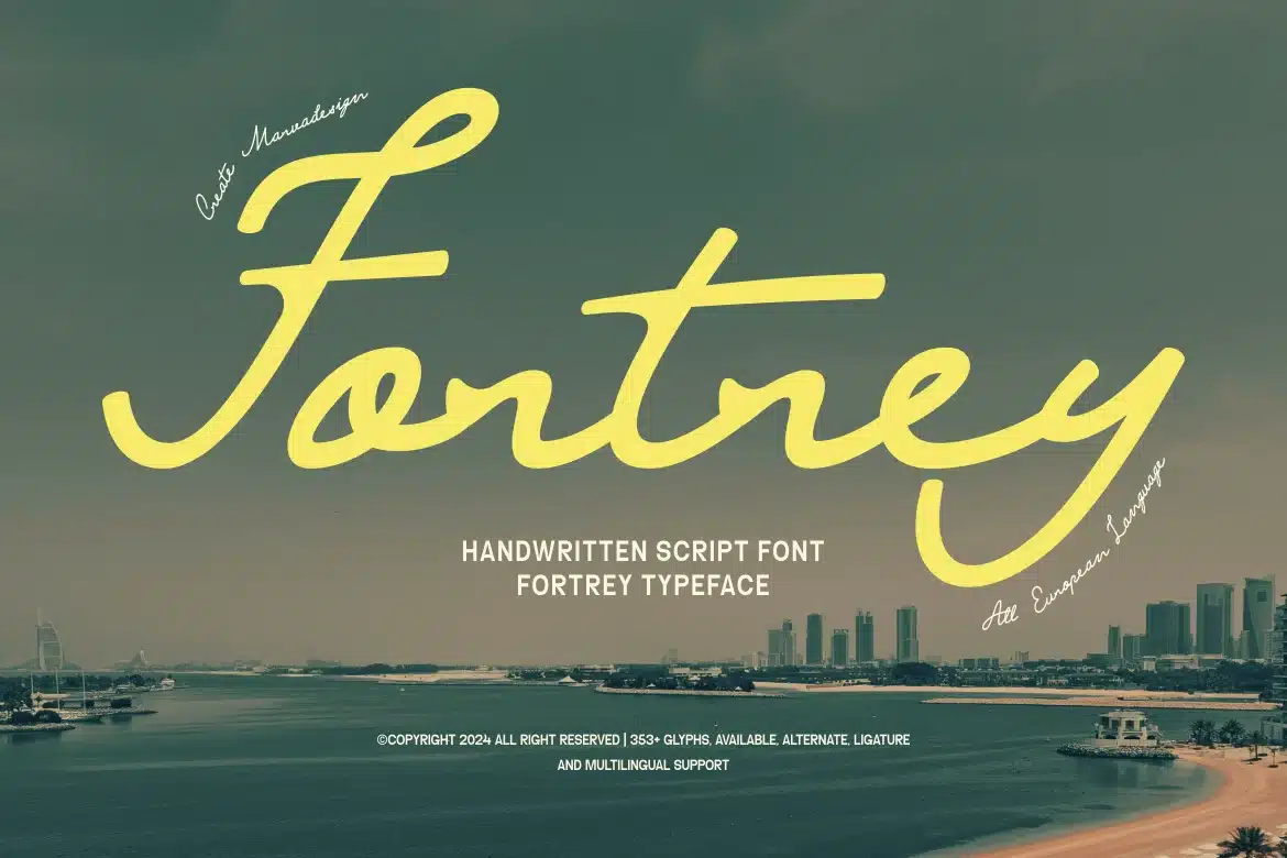 Fortrey – Classic Script Font font preview