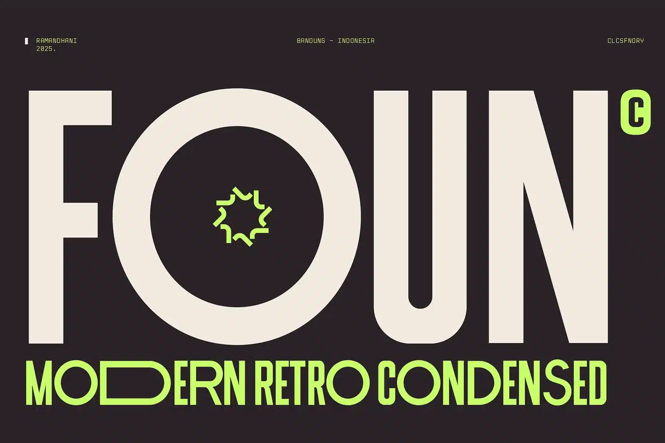 Foun – Modern Retro Condensed 01 Font font preview
